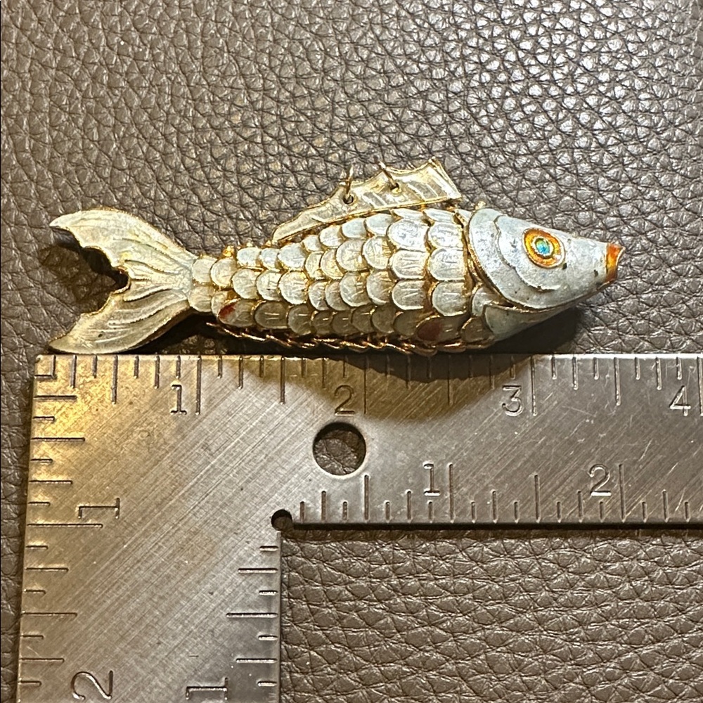 RARE Vintage LARGE Enamel Fish